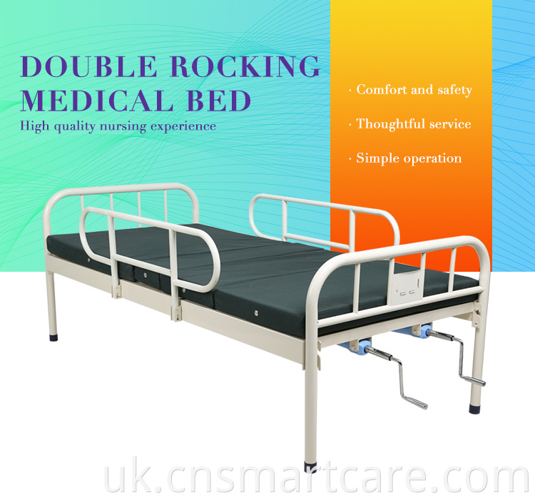 Гаряча продаж регульована дешева ціна 3 Функції Ручне лікарняне ліжко з 2 кривошипом